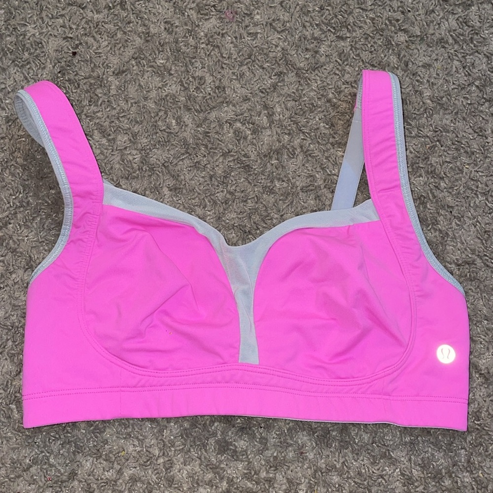 Lululemon Ta Ta Tamer II hot pink purple sports 2 bra lot - Picture 4 of 10